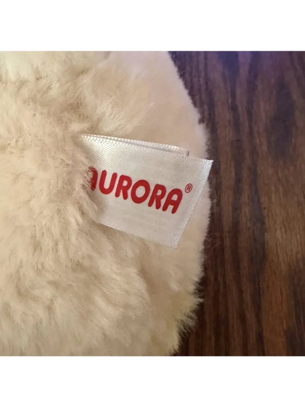 Aurora Rainbow Sorbet Bunny Plush Floppy Ears Ivory Pastel Stuffed Beanbag 8”